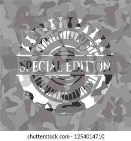 Special Edition on grey camouflaged pattern