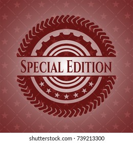 Special Edition retro style red emblem