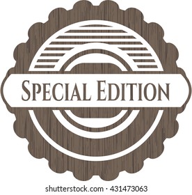 Special Edition retro style wooden emblem