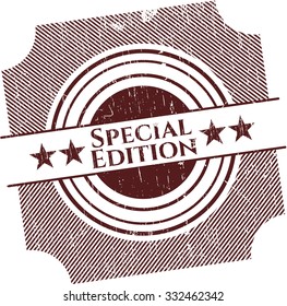 Special Edition rubber seal with grunge texture