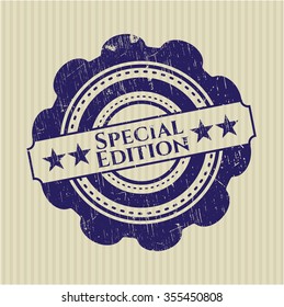 Special Edition rubber seal with grunge texture