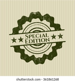 Special Edition rubber stamp with grunge texture