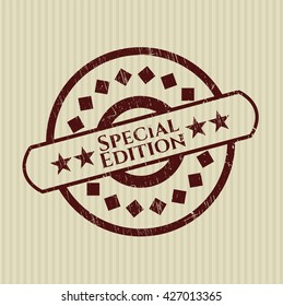 Special Edition rubber stamp with grunge texture