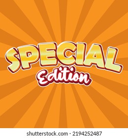 Special Edition Template Banner With Comic Zoom Background