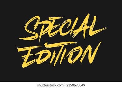Diseño del logotipo vectorial de Edición Especial. Obra artística dibujada a mano