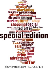 Special edition word cloud concept. Vector illustration