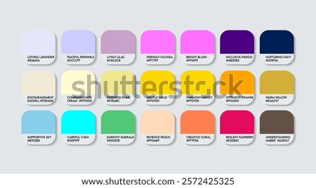 Special Education Teacher Color Guide Palette with Color Names. Catalog Sample Special Education Teachers with RGB HEX codes and Names. Colors Palette, Special Education Teacher Color Palette 2026