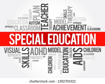 Special Education word cloud collage, education concept background