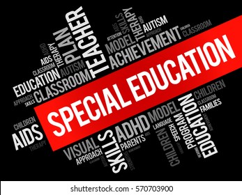 Special Education word cloud collage, education concept background