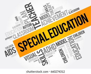 Special Education word cloud collage, education concept background