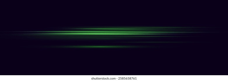 Special effect of horizontal speed lines. Dynamic movement of rays.
