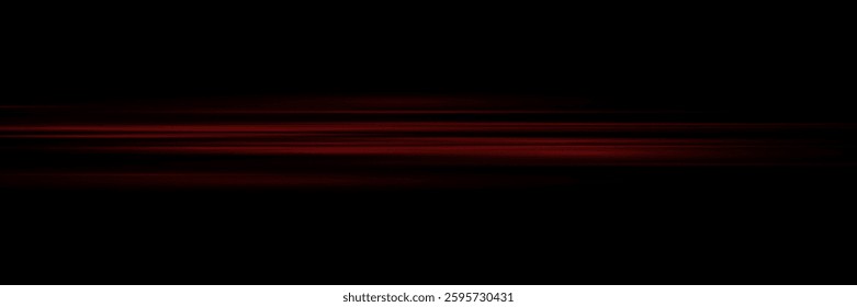 Special effect of horizontal speed lines. Dynamic movement of rays.