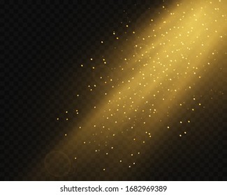 Special effect of light flash with rays of light and magic sparkles. Glow transparent vector light effect set, explosion, sparkle, spark, solar flare on a dark background.