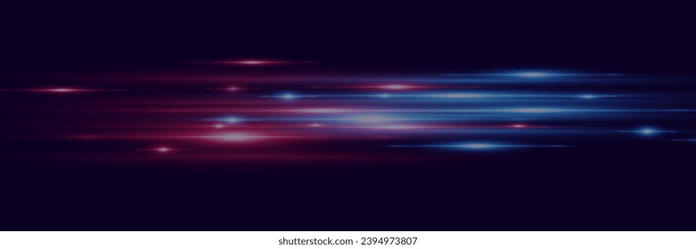 Special effect of the speed of light. Glowing stripes. Beautiful flash of light glow and spark. Vector illustration.	
