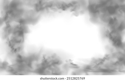 Efecto especial de vapor, humo, niebla, nubes. Gas Abstractas sobre fondo transparente, vapor de la máquina de vapor o polvo de explosión, efecto de hielo seco, condensación, humo. Vector PNG ilustración.