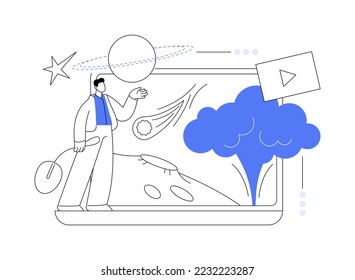 Special effects design abstract concept vector illustration. Special effects production, visual effects designer, post-production service, graphic design studio, multimedia art abstract metaphor.