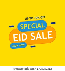Special Eid mubarak sale promotion banner template