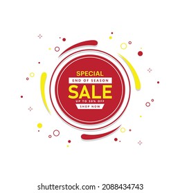 Special end of season sale banner layout design. vector illustration