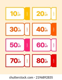 colección de vectores de cupón de descuento de evento especial