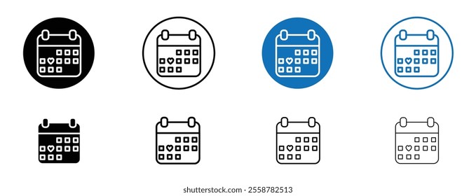 Special event icon set in black and blue colors