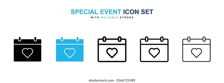 Special event icons vector collection pack.