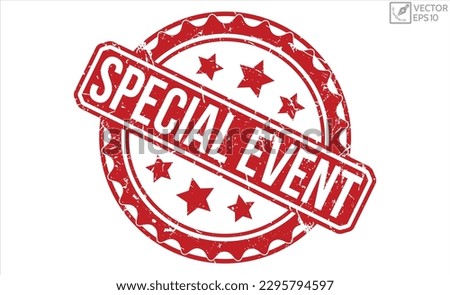 Special Event rubber stamp vector illustration on white background. Special Event grunge stamp