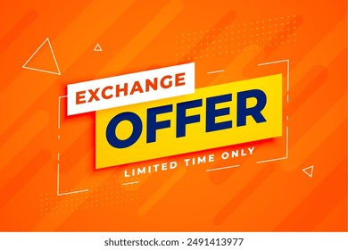 special exchange offer background for limited time only vector