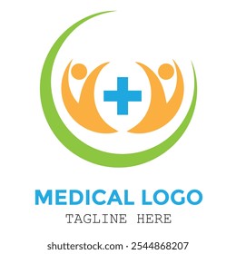 Special family health care professional colorful medical logo design