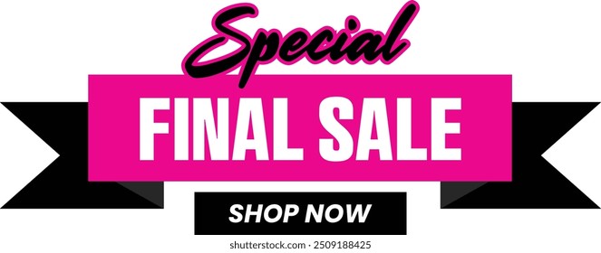 Special Final Sale Promotional Ecommerce Offer Design Marketing Symbol
