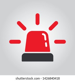 Special flasher icon. Emergency or police siren. Vector