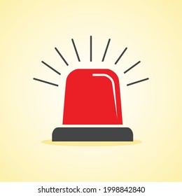 Special flasher icon. Emergency or police siren. Vector