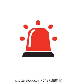 Special flasher icon. Emergency or police siren. Vector