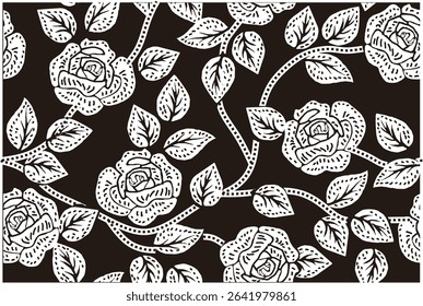 Special flower motif for Batik motif. Dyeing technique with wax barrier applied to the fabric then colored, a typical technique from Indonesia.