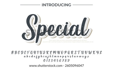 Special Font Stylish brush painted an uppercase vector letters, alphabet, typeface