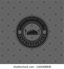  special food icon inside dark emblem