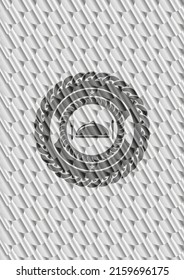 special food icon inside silver emblem. Scales pattern. Vector Illustration. Detailed. 