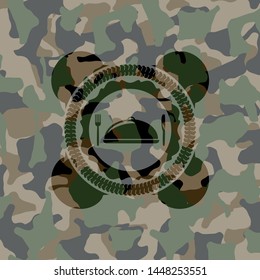 special food icon on camouflaged pattern