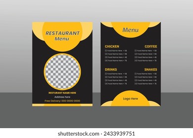 Special food menu design template