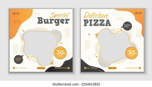 Special Food Menu Social Media Banner Template, Editable social media templates.