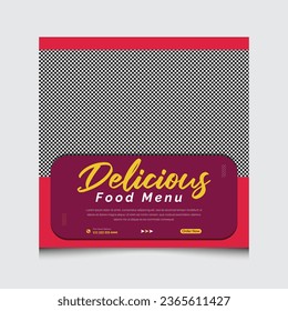 Special food menu social media post banner design vector template