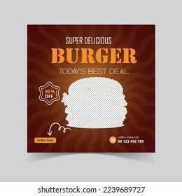 Special food social media post banner template
