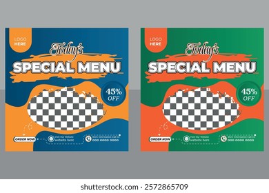 Special Food Social Media Post Design, social media post, creative, modern, poster, food, special menu post, food social media post, template, design