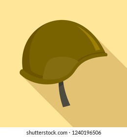 Special force helmet icon. Flat illustration of special force helmet vector icon for web design