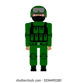 the special forces character in green