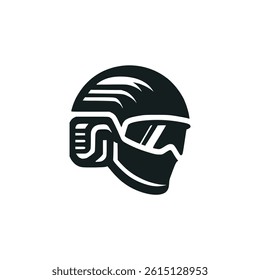 special forces helmet soldier security logo vector illustration template design