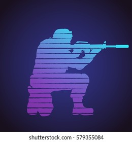 Special Forces soldier silhouette