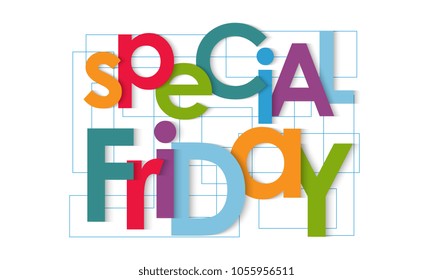 Special friday vector letters