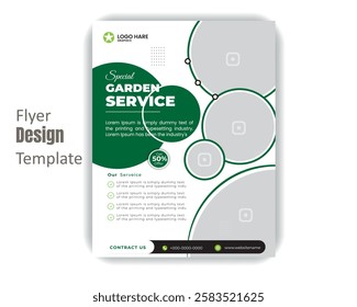 Special garden service flyer design template