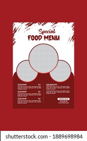 Special geometric food menu flyer design