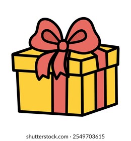 Special Gift Box or Present with Ribbon Bows illustration.